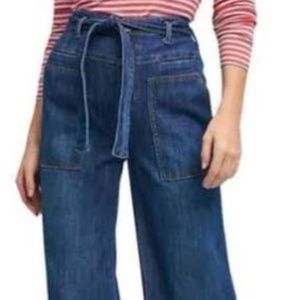 EUC Anthropologie (Pilcro&Letterpress) High Rise Wide Leg Jean Size 27 Small